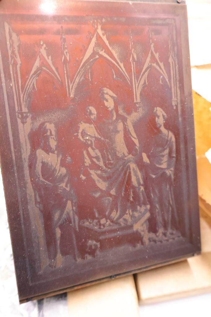 Archive of Vintage Printing Plates, Copper Etchings & Cataloged Printing Blocks - 11