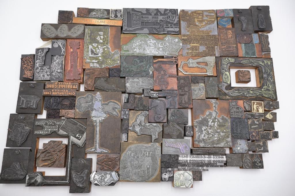 Large Collection of Vintage Printing Plates, Letterpress Blocks & Advertising Cuts (1 of 20)