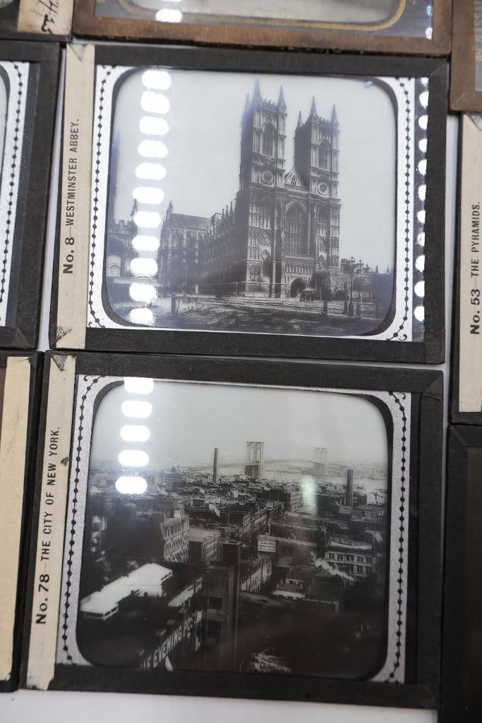 Large Collection of Antique Glass Lantern Slides & Photographic Transparencies - 10