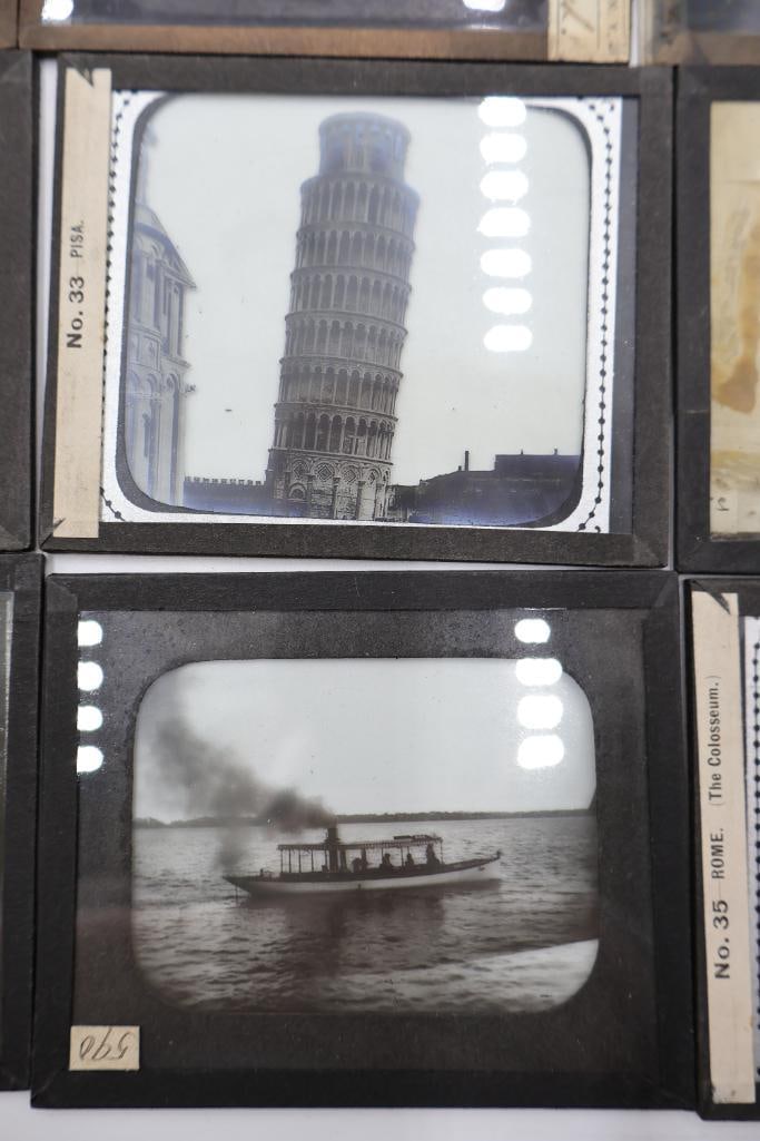Large Collection of Antique Glass Lantern Slides & Photographic Transparencies - 12