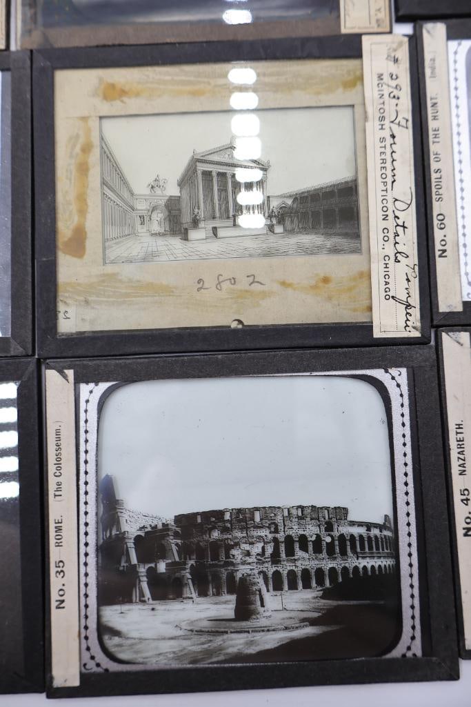 Large Collection of Antique Glass Lantern Slides & Photographic Transparencies - 13