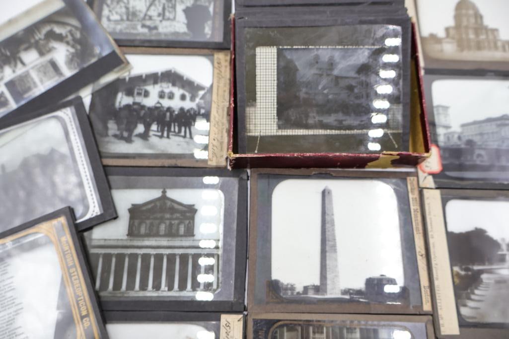 Large Collection of Antique Glass Lantern Slides & Photographic Transparencies - 18