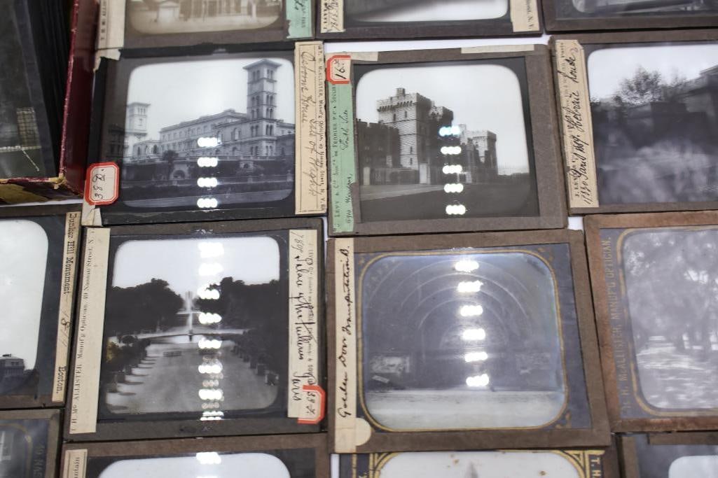 Large Collection of Antique Glass Lantern Slides & Photographic Transparencies - 19