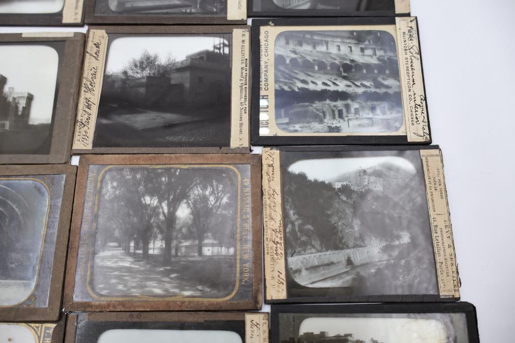 Large Collection of Antique Glass Lantern Slides & Photographic Transparencies - 20