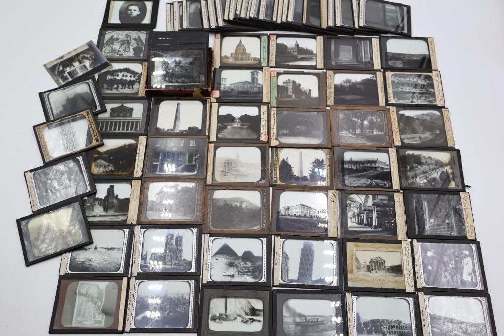 Large Collection of Antique Glass Lantern Slides & Photographic Transparencies - 2