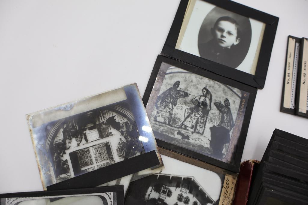 Large Collection of Antique Glass Lantern Slides & Photographic Transparencies - 4