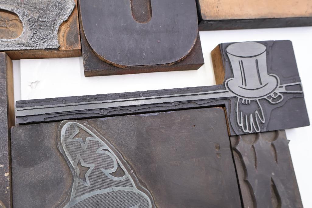 Oversized Vintage Letterpress Blocks & Printing Plates Collection - 7