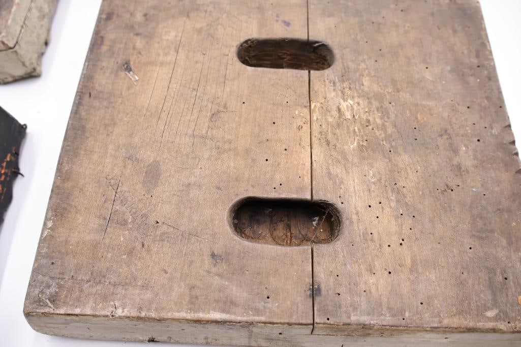 Group of Antique Ornamental Printing Plates & Textured Engraving Blocks - 12