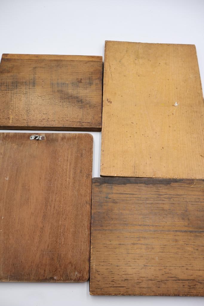 Collection of Artistic Woodcut Printing Blocks & Decorative Engraving Plates - 12