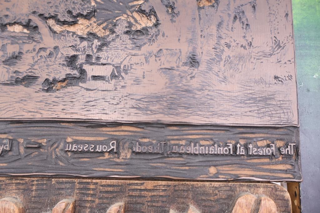 Collection of Artistic Woodcut Printing Blocks & Decorative Engraving Plates - 7