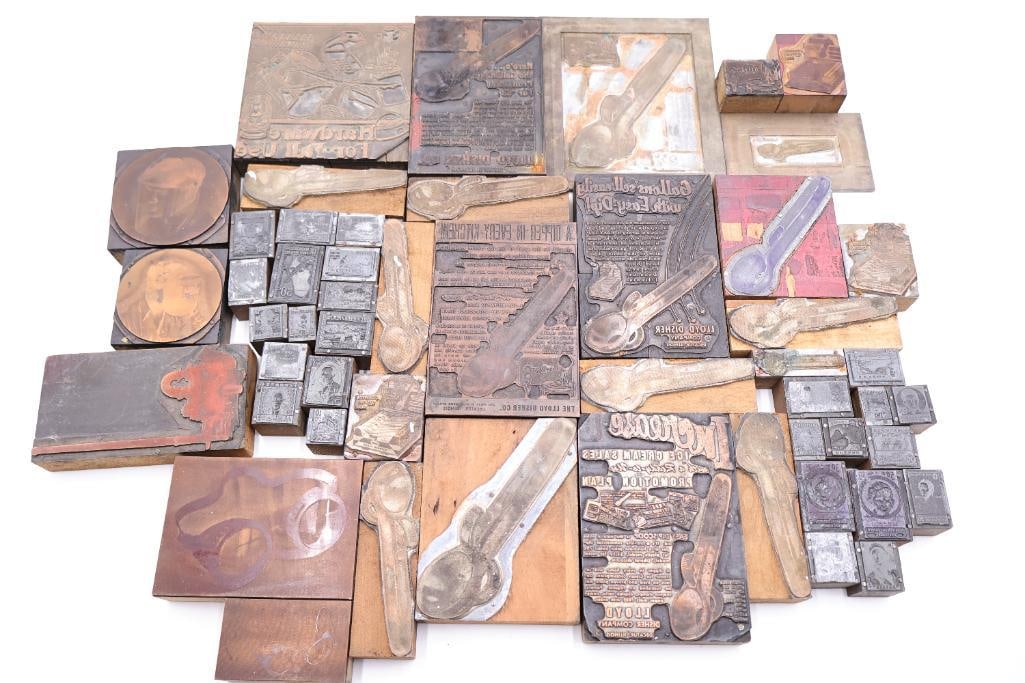 Vintage Printing Plates & Advertising Blocks Featuring Silverware and Eyewear (1 of 20)