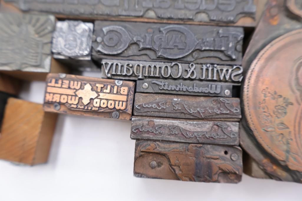 Large Collection of Vintage Printing Plates, Maps & Letterpress Engraving Blocks - 17