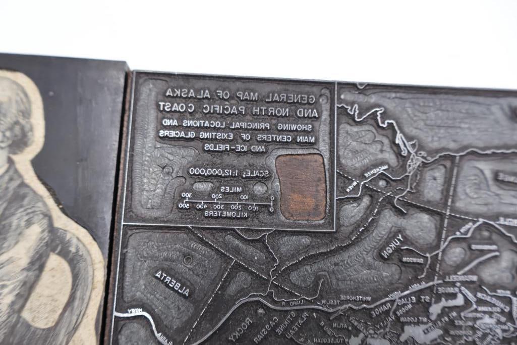 Large Collection of Vintage Printing Plates, Maps & Letterpress Engraving Blocks - 5