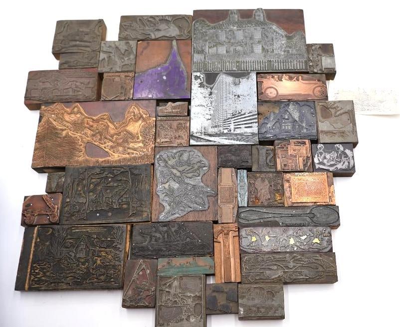 Large Collection of Vintage Printing Plates, Engraving Blocks & Scenic Letterpress Cuts (1 of 16)