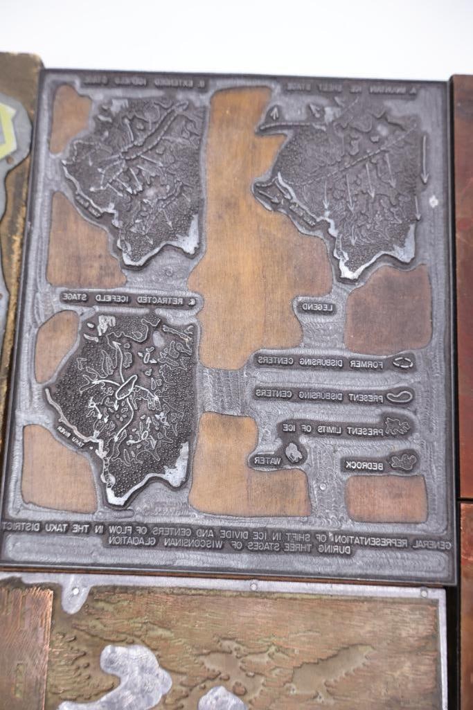 Vintage Copper Printing Plates Featuring Maps, Cityscapes & Scenic Imagery - 10