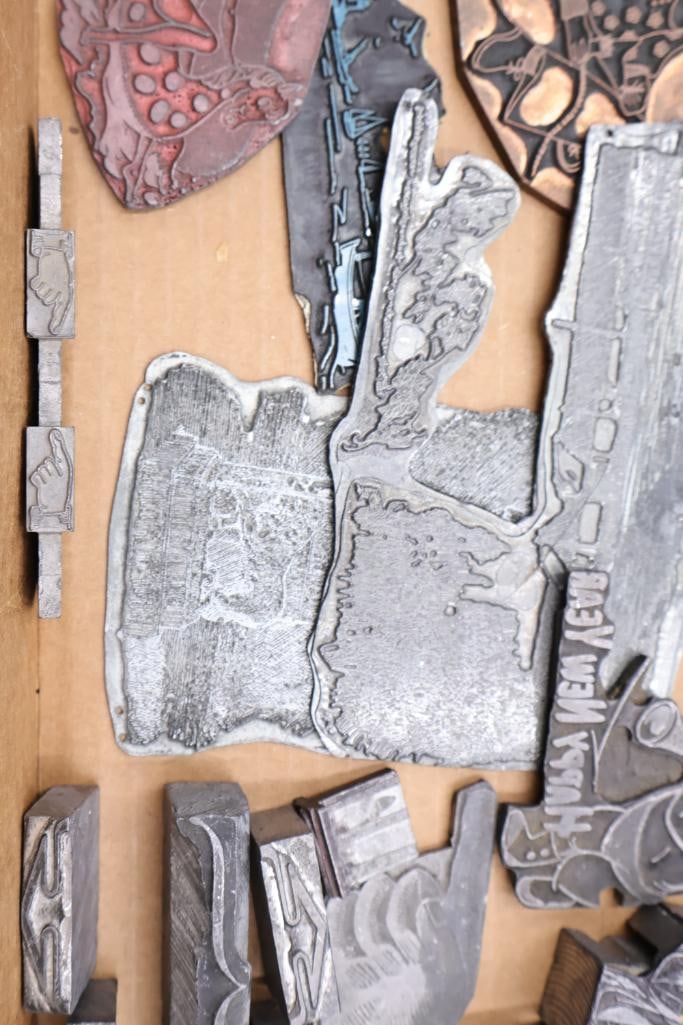 Vintage Printing Blocks and Advertising Letterpress Cuts Collection - 14