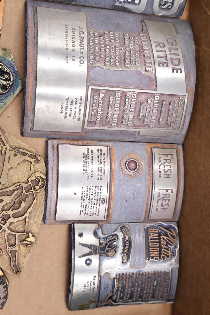 Vintage Printing Blocks and Advertising Letterpress Cuts Collection - 19
