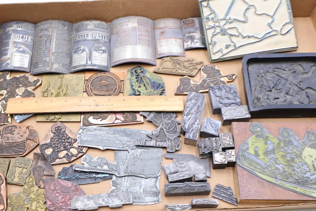 Vintage Printing Blocks and Advertising Letterpress Cuts Collection - 3