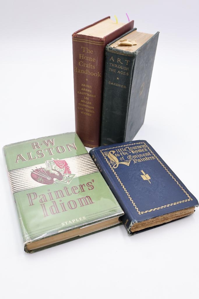 Collection features four vintage art and craft-related books - 2