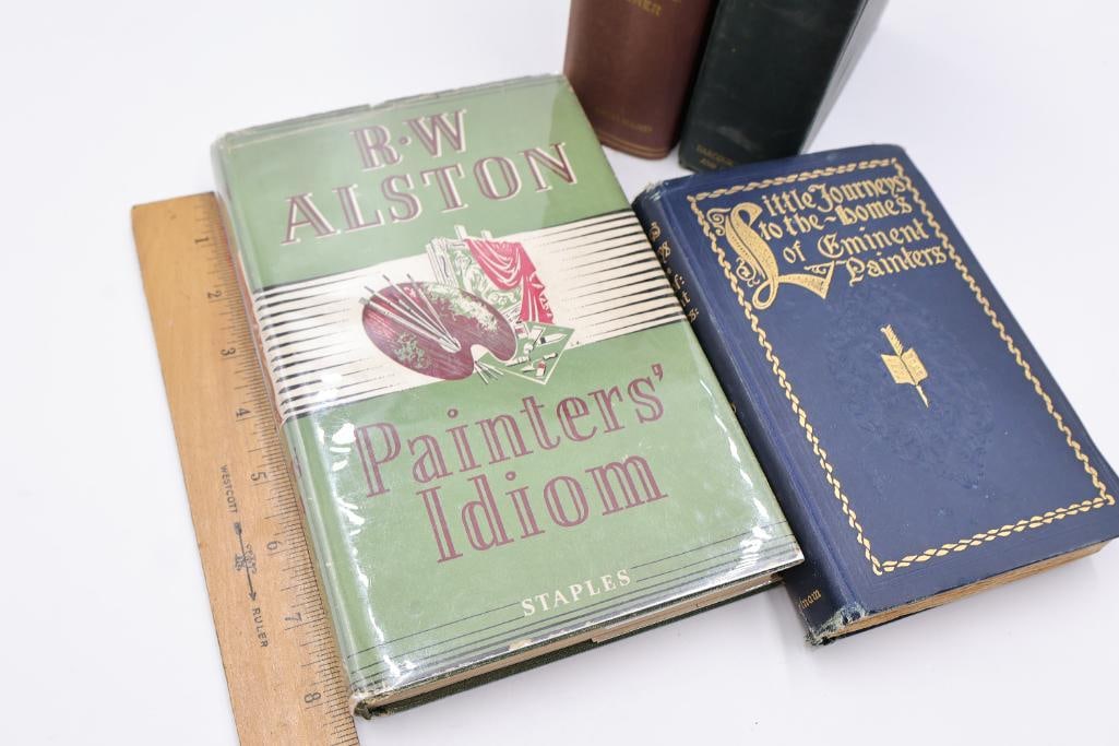Collection features four vintage art and craft-related books - 3