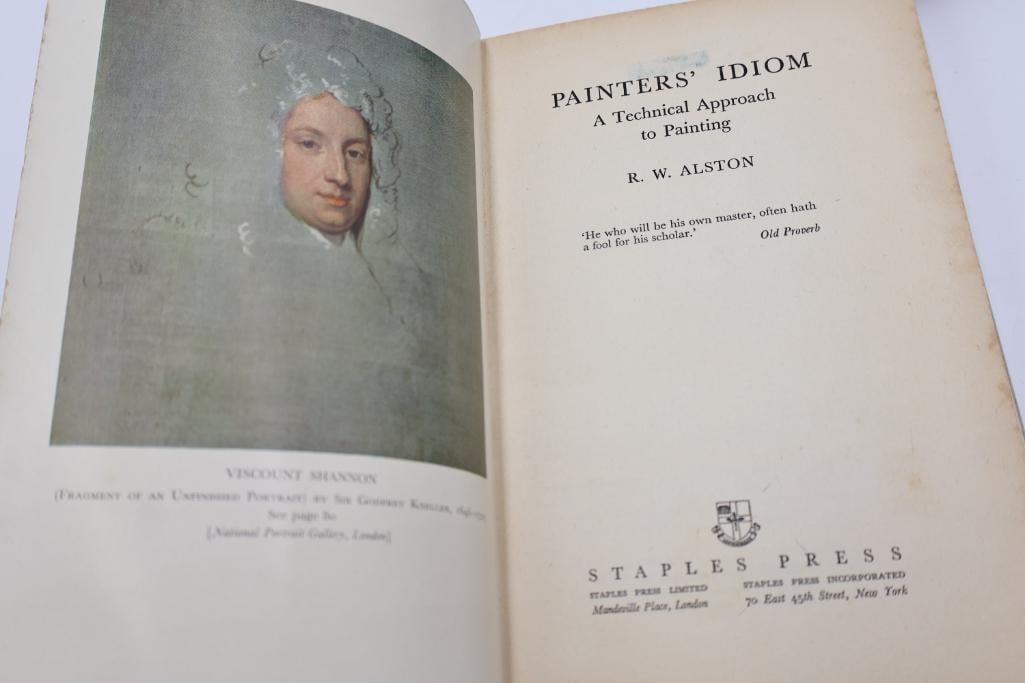 Collection features four vintage art and craft-related books - 5