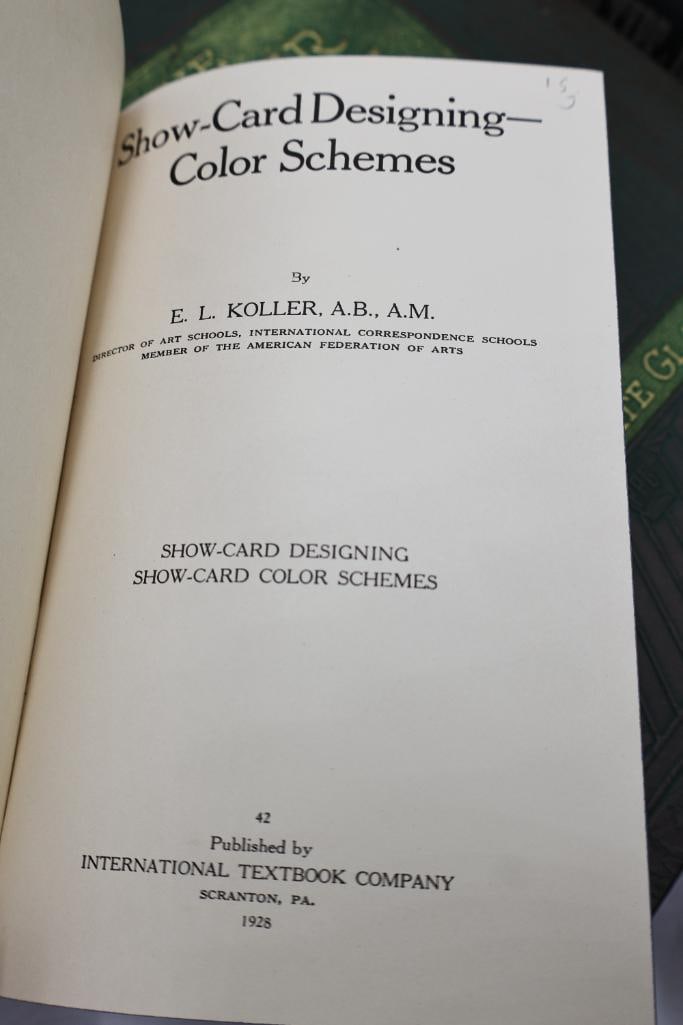 Vintage and antique books focused on design, printing, painting, and advertising - 5