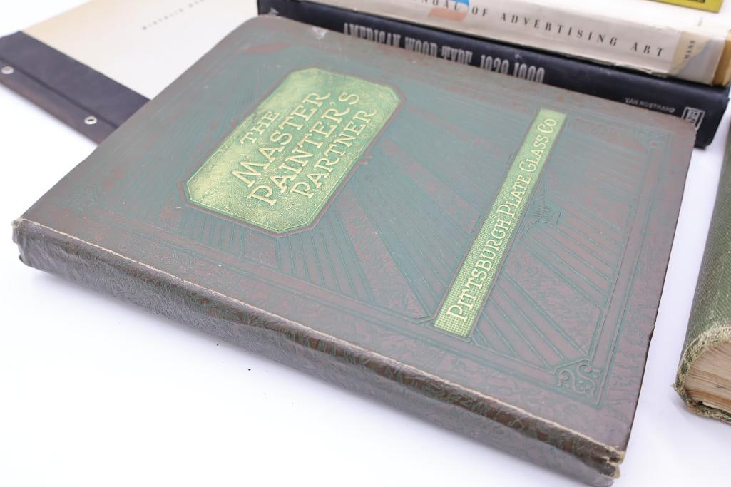 Vintage and antique books focused on design, printing, painting, and advertising - 9