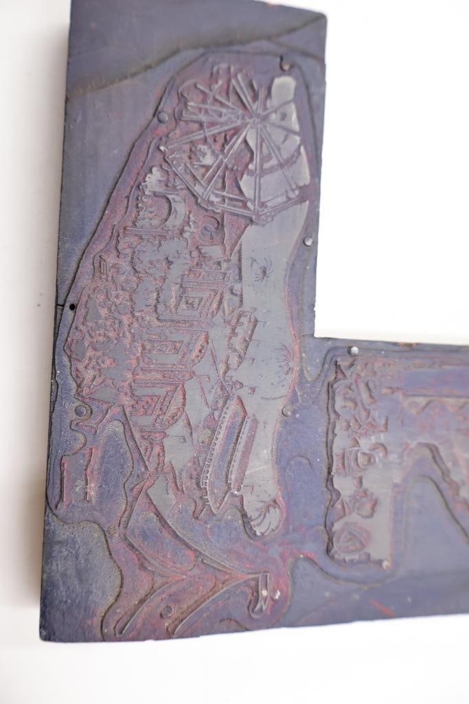 Lot of Antique Circus & Carnival Printing Blocks Wood Type, Copper & Lead Printing Plates - 16