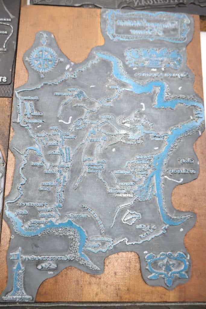 Printing Blocks - Assorted Maps, Cartography, and University Layouts - 14