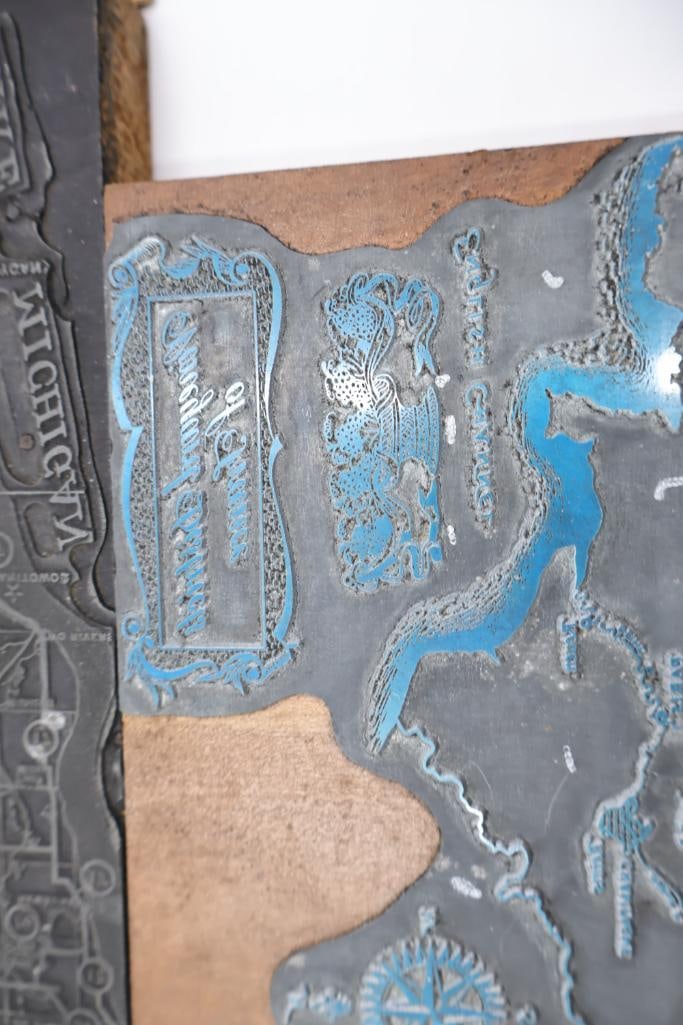 Printing Blocks - Assorted Maps, Cartography, and University Layouts - 15
