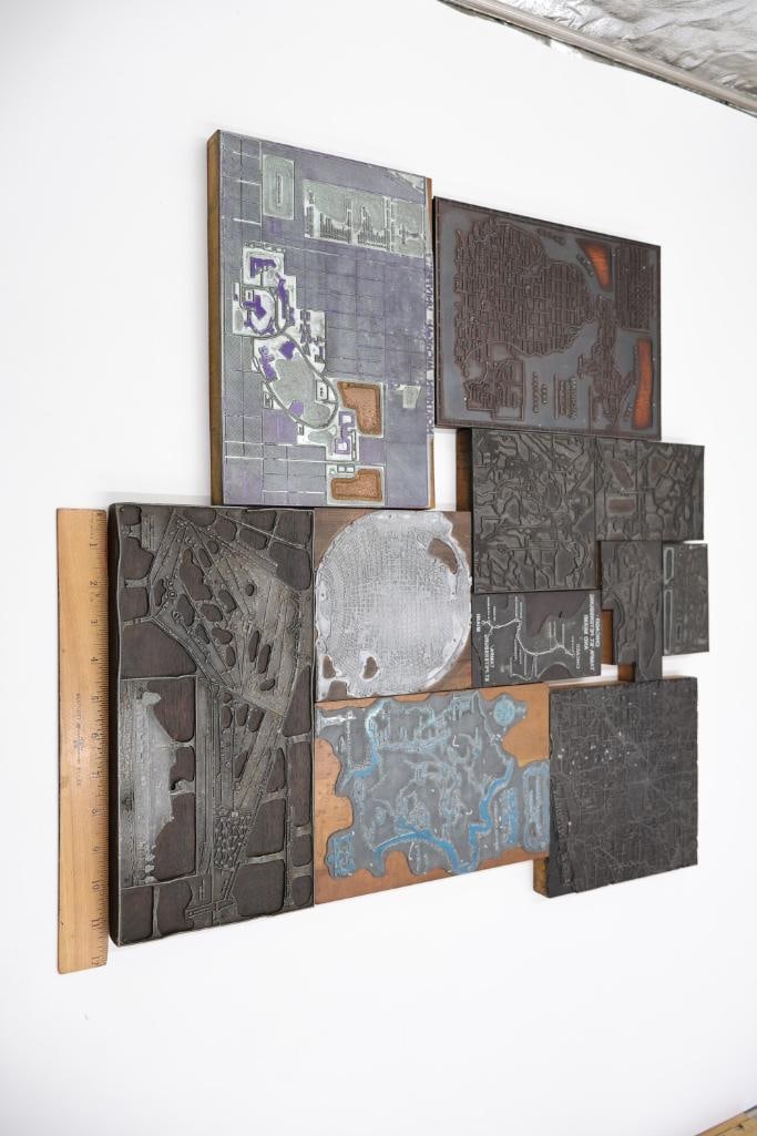 Printing Blocks - Assorted Maps, Cartography, and University Layouts - 3