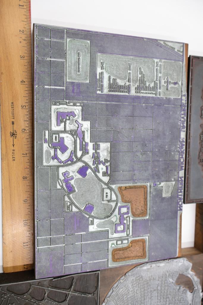 Printing Blocks - Assorted Maps, Cartography, and University Layouts - 6