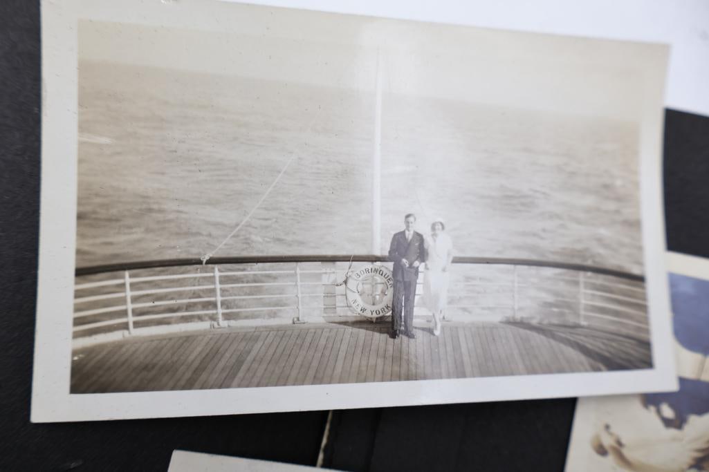 Vintage European Travel Photograph Albums Featuring Paris, Ocean Liner & Family Snapshots - 18