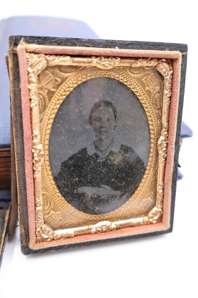 Lot of Antique 19th & Early 20th Century Photo Albums & Daguerreotype/Tintype Case - 11