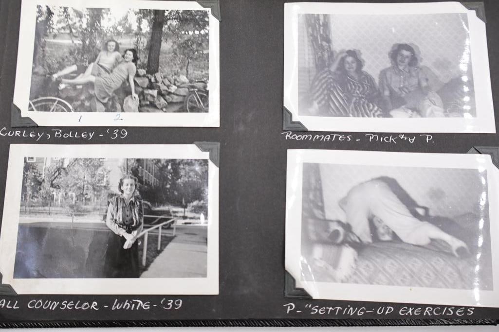 Two vintage photo albums filled with photos - 12