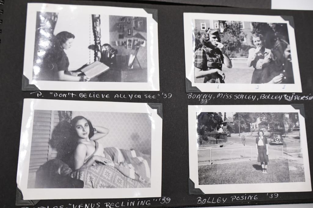 Two vintage photo albums filled with photos - 14