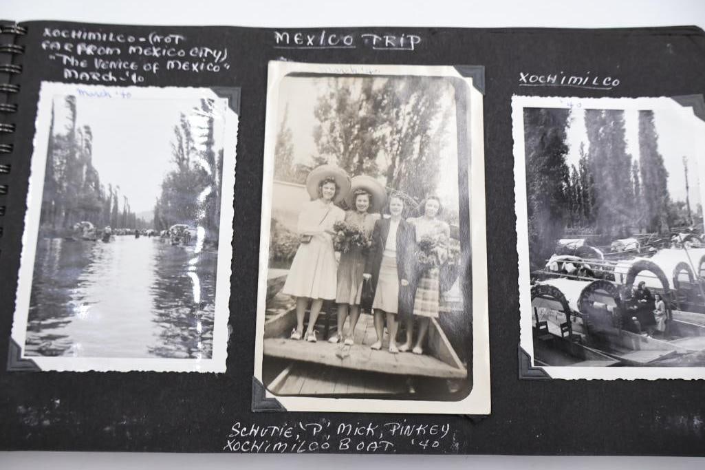 Two vintage photo albums filled with photos - 16