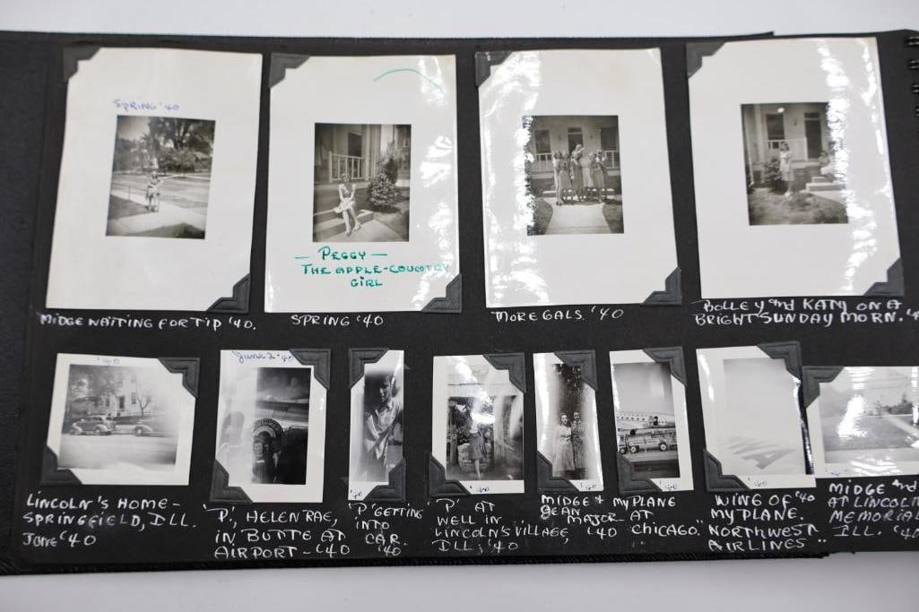 Two vintage photo albums filled with photos - 17