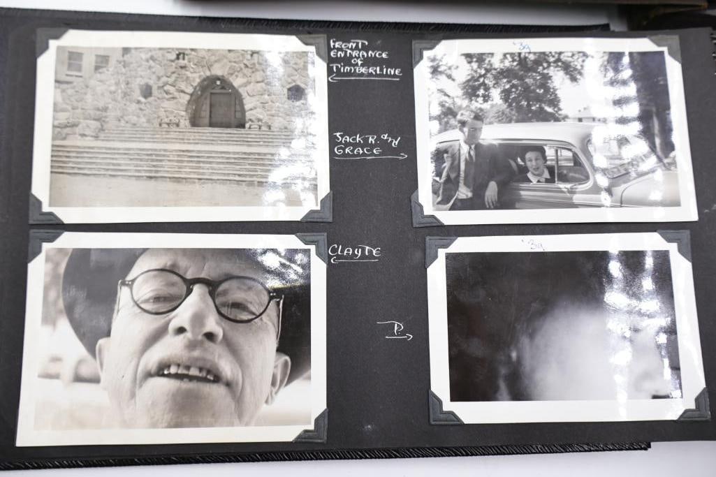 Two vintage photo albums filled with photos - 9