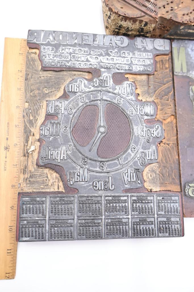 Vintage Letterpress Printing Blocks Collection - 5