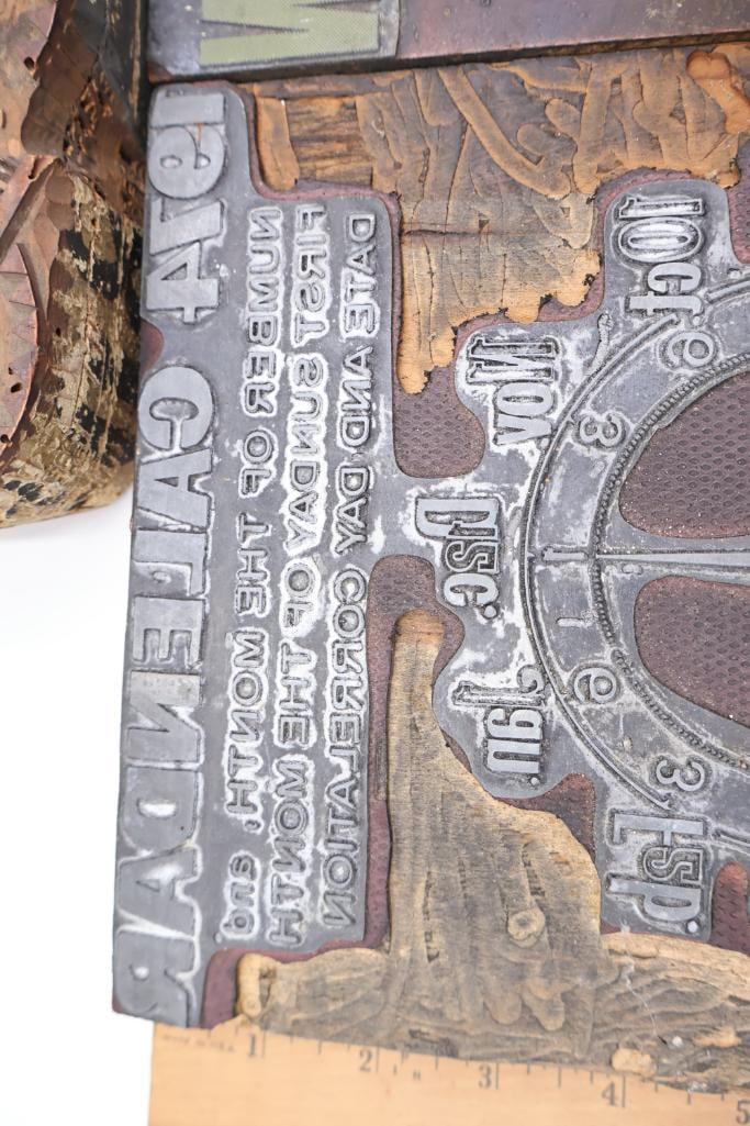 Vintage Letterpress Printing Blocks Collection - 6
