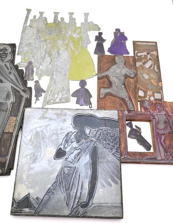 Collection of Vintage Letterpress Printing Plates & Die-Cut Litho Silhouette Elements (1 of 19)
