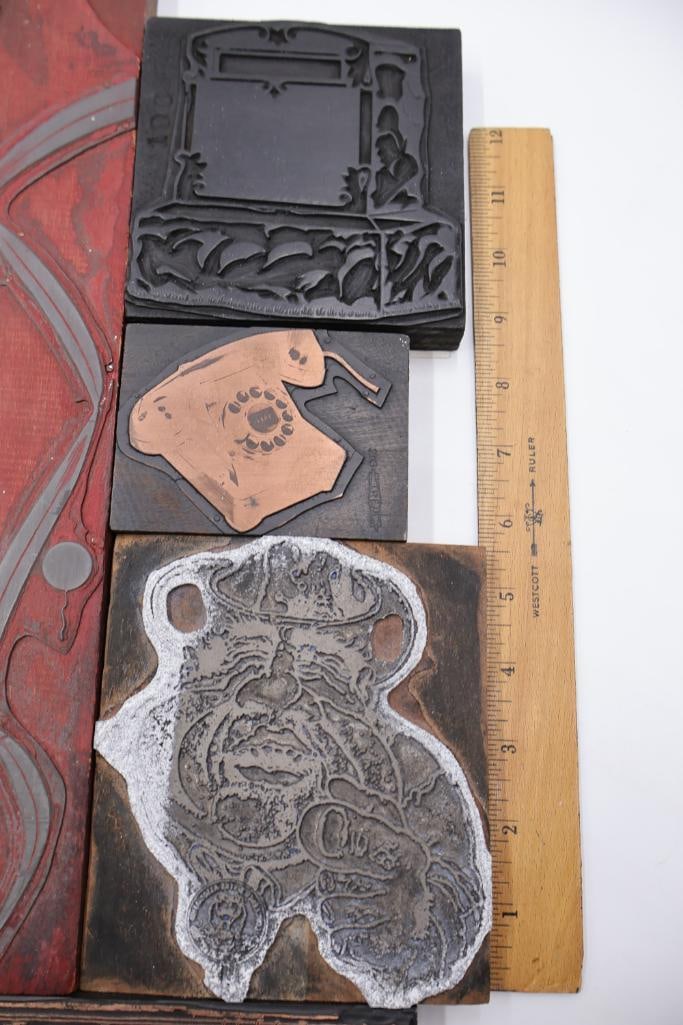 Collection of Vintage Printing Blocks - 12