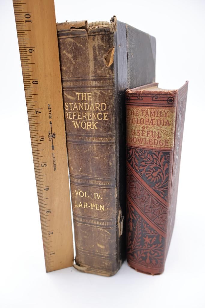 Antique Reference & Encyclopedia Hardcover Books - 2
