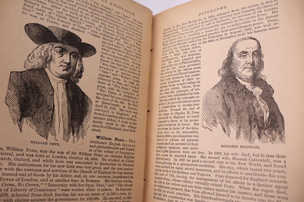 Antique Reference & Encyclopedia Hardcover Books - 9