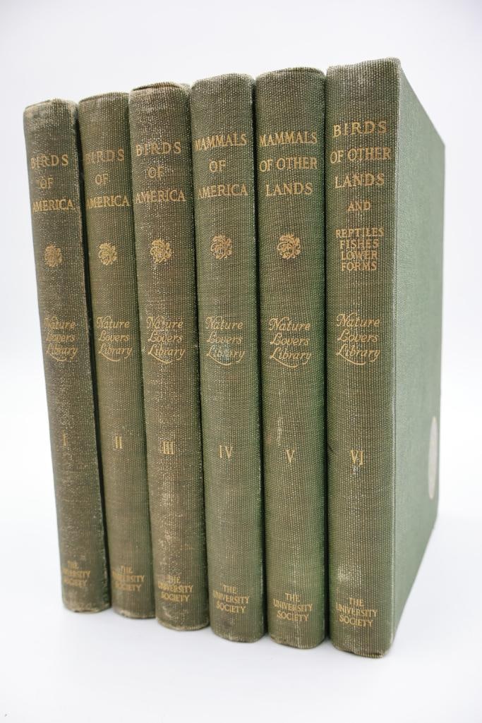 Vintage Nature Lovers Library Hardcover Book Collection Birds & Mammals Series - 2