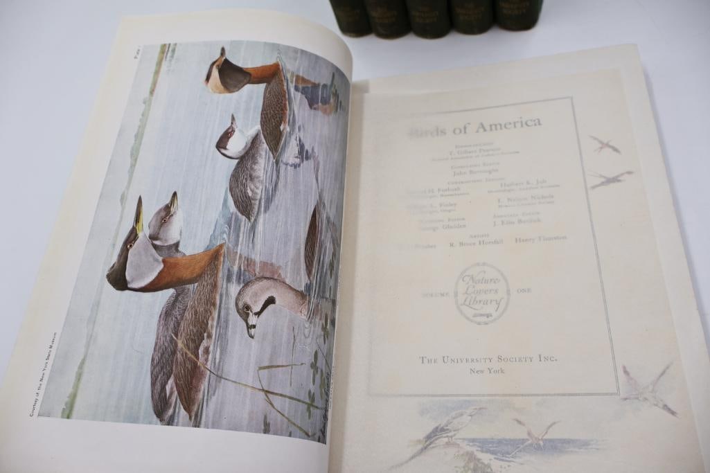 Vintage Nature Lovers Library Hardcover Book Collection Birds & Mammals Series - 8