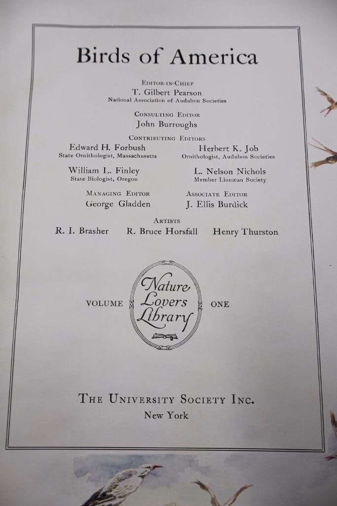 Vintage Nature Lovers Library Hardcover Book Collection Birds & Mammals Series - 9