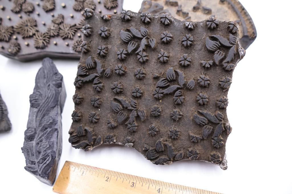 Hand-carved wooden textile printing blocks - 12