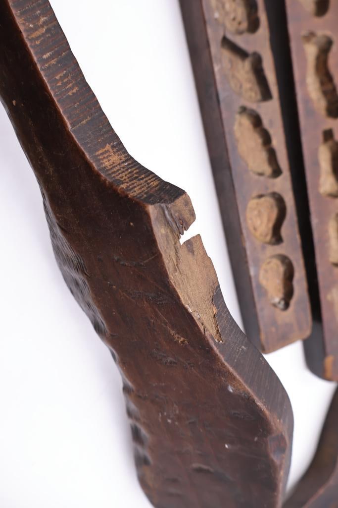 Antique, hand-carved wooden molds - 7